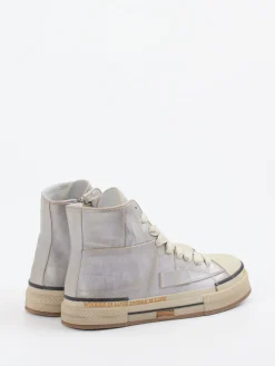 Damen Rebecca White – High-Top Sneaker aus Metallicleder silber