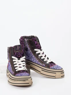 Damen Rebecca White – High-Top Sneaker aus Metallic mit Glitzer