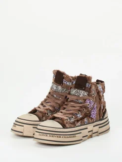 Damen Rebecca White – High-Top Sneaker aus Textil mit Glitzer