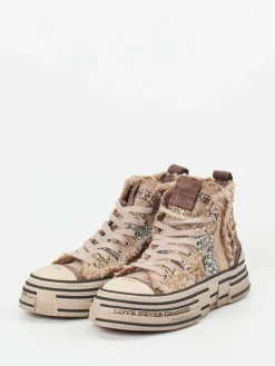 Damen Rebecca White – High-Top Sneaker aus Textil mit Glitzer