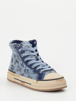 Damen Rebecca White – High-Top Sneaker aus Denim-Textil