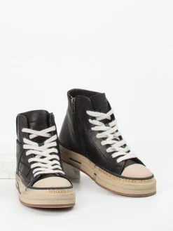 – High-Top Sneaker aus Leder*Rebecca White Discount