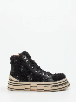 – High-Top-Sneaker aus Textil in*Rebecca White Discount