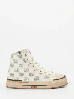 – High-Top-Sneaker aus Textil mit Glitzer*Rebecca White Sale