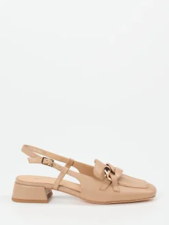 Damen Regarde Le Ciel – Slingpumps aus Lammleder braun