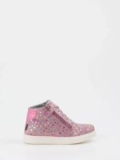 Kinder Richter – High-Top Sneaker aus Veloursleder altrosa