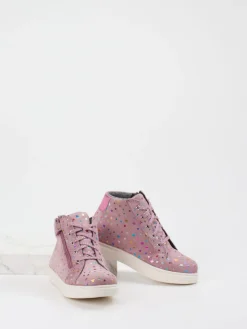 Kinder Richter – High-Top Sneaker aus Veloursleder altrosa