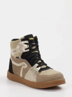 Kinder Richter – High-Top-Sneaker aus Veloursleder Beige