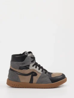 – High-Top-Sneaker aus Veloursleder Taupe*Richter Best