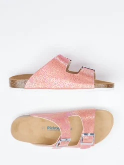 Kinder Richter – Kinder-Pantoletten aus Kalbleder Korallrosa