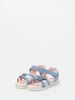 Kinder Richter – Klettsandale aus Veloursleder hell