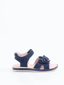 Kinder Richter – Klettsandale aus Veloursleder Dunkel