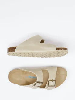 – Pantolette aus Kalbleder in Beigegrau*Richter Discount