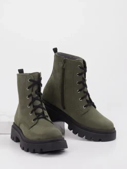 – Schnürboots aus Nubukleder Oliv*Richter Outlet