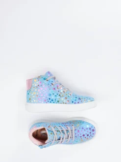 Kinder Richter – Sneaker aus geprägtem Leder Himmel