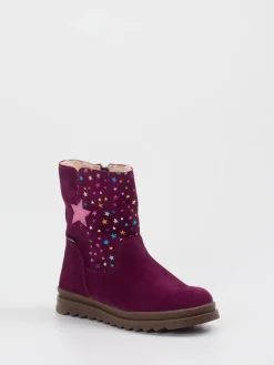 – Winterstiefel aus Veloursleder Pflaume*Richter New