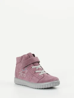 Kinder Ricosta – High-Top Sneaker aus Veloursleder Altrosa