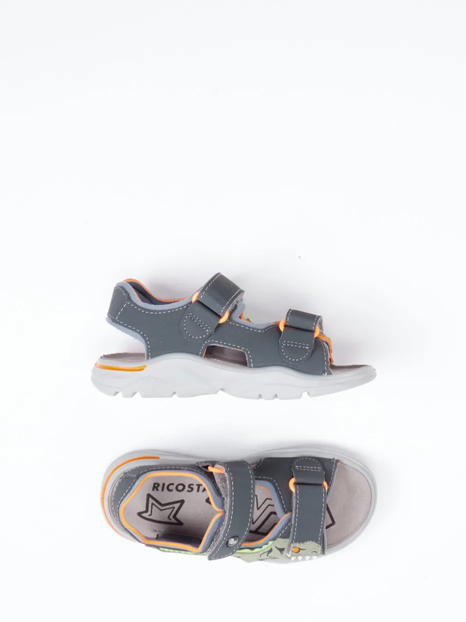 Kinder Ricosta – Klettsandale aus Synthetik in Anthrazit