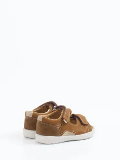 Kinder Ricosta – Klettsandalen aus Nubukleder cognac