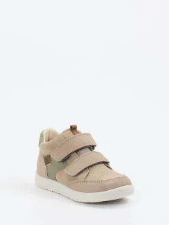 Kinder Ricosta – Klett-Sneaker aus Veloursleder taupe
