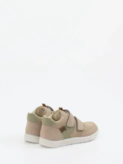 Kinder Ricosta – Klett-Sneaker aus Veloursleder taupe