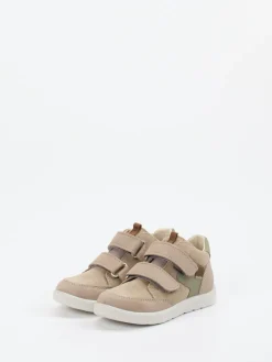Kinder Ricosta – Klett-Sneaker aus Veloursleder taupe