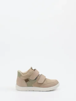 Kinder Ricosta – Klett-Sneaker aus Veloursleder taupe