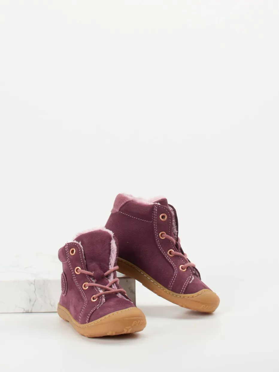 Kinder Ricosta – Lauflernboots aus Nubukleder in Pflaume