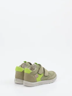 Kinder Ricosta – Lauflernschuhe aus Veloursleder olivbeige