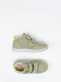 Kinder Ricosta – Lauflernschuhe aus Veloursleder olivbeige