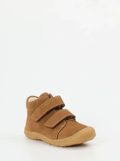 Kinder Ricosta – Lauflernschuhe aus Nubukleder cognac