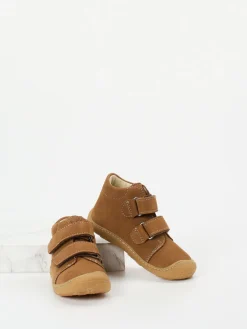 Kinder Ricosta – Lauflernschuhe aus Nubukleder cognac