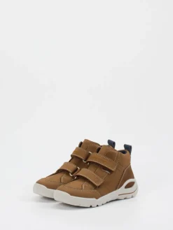 Kinder Ricosta – Mid-Cut Sneaker aus Nubukleder cognac