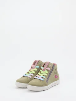 Kinder Ricosta – Mid-Top-Sneaker aus Veloursleder Oliv