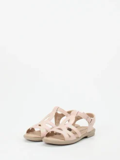 Kinder Ricosta – Riemchensandale aus Lammleder roséfarben