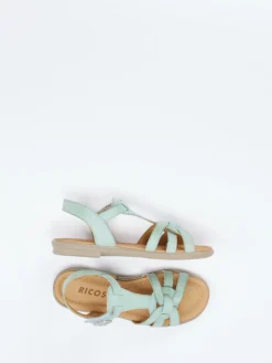Kinder Ricosta – Riemchensandale aus Nubukleder Mint