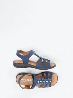 Kinder Ricosta – Riemchensandale aus Nubukleder Dunkel