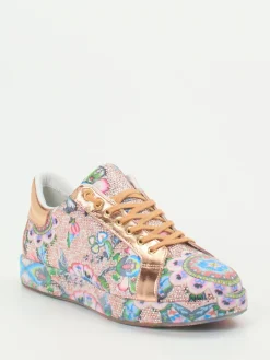 Damen Rise – Sneaker aus Metallic mit Strass und Print