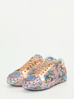Damen Rise – Sneaker aus Metallic mit Strass und Print