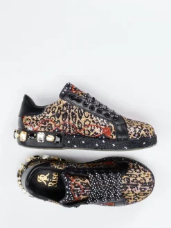 Damen Rise – Sneaker aus Metallicleder mit Animalprint