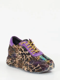– Sneaker aus Metallic mit Pailletten Violett*Rise Outlet
