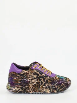 – Sneaker aus Metallic mit Pailletten Violett*Rise Outlet