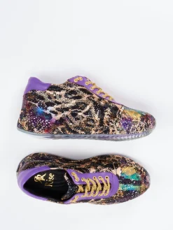 – Sneaker aus Metallic mit Pailletten Violett*Rise Outlet