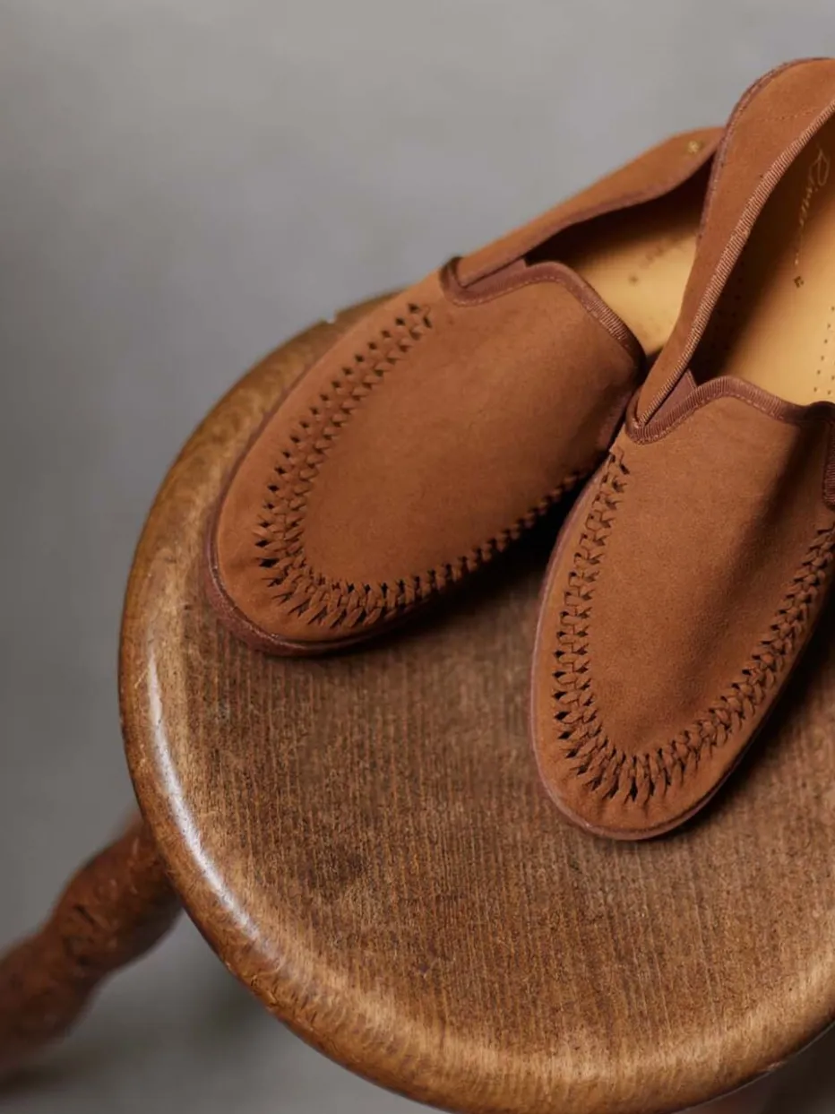 – Mokassin-Slipper aus Veloursleder*Rivieras