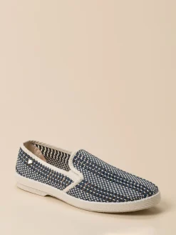 – Slipper aus Flechtleder Dunkel*Rivieras Outlet