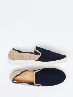 Herren Rivieras – Slipper aus Veloursleder Dunkel