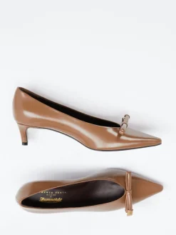 Roberto Festa – Kitten Heels aus Hochglanzleder karamell*Roberto Festa X Zumnorde Sale