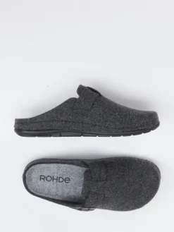 Herren Rohde – Clog-Hausschuh aus Filz Anthrazit