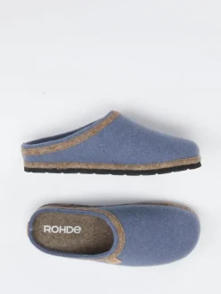 Damen Rohde – Filzpantoffeln aus Filz in Jeans