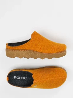 Damen Rohde – Hausschuh aus Filz in Senfgelb